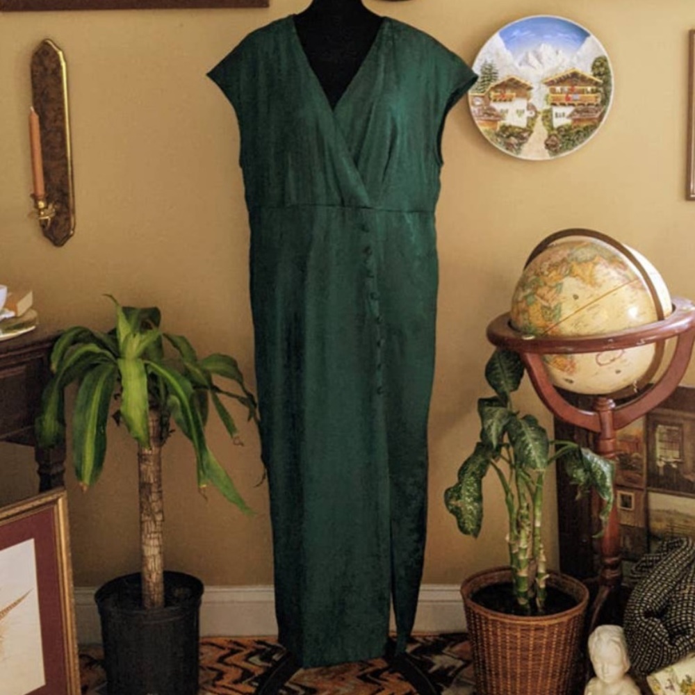 90s Vintage Midi Dress with Slit